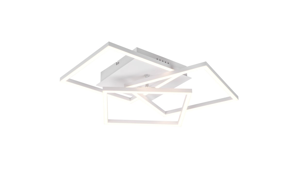 Mobile 42cm Wit plafondlamp Van Trio Lighting - Met de meegeleverde afstandsbediening kunt u eenvoudig de helderheid en kleurtemperatuur aanpassen, van koel wit tot warm wit, zodat u de lamp aan uw verschillende stemmingen en behoeften kunt aanpassen.