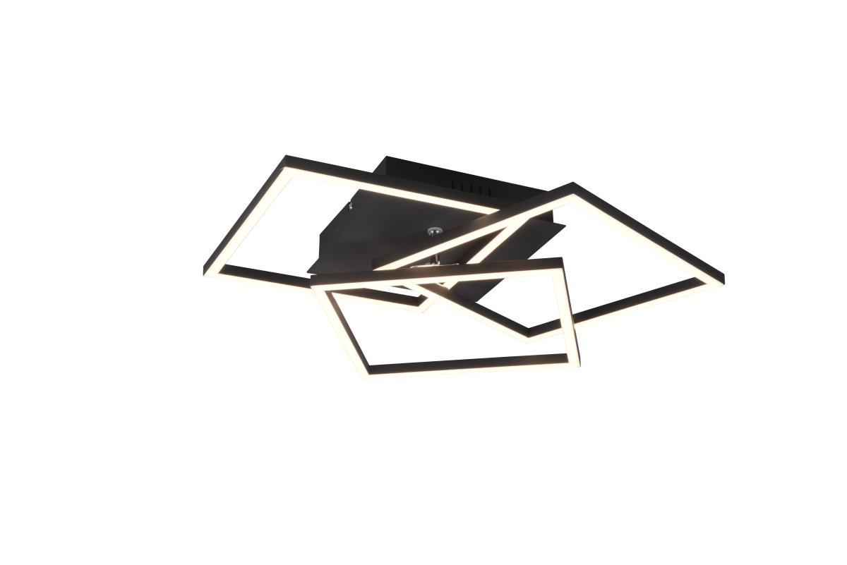 Mobile 42cm Zwart plafondlamp Van Trio Lighting - Met de meegeleverde afstandsbediening kunt u eenvoudig de helderheid en kleurtemperatuur aanpassen, van koel wit tot warm wit, zodat u de lamp aan uw verschillende stemmingen en behoeften kunt aanpassen.