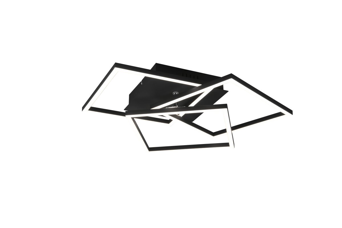 Mobile 42cm Zwart plafondlamp Van Trio Lighting - Met de meegeleverde afstandsbediening kunt u eenvoudig de helderheid en kleurtemperatuur aanpassen, van koel wit tot warm wit, zodat u de lamp aan uw verschillende stemmingen en behoeften kunt aanpassen.