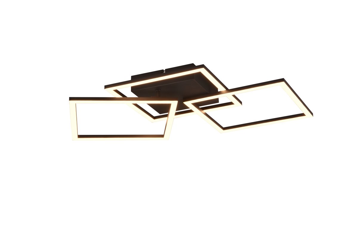Trail 74cm Zwart plafondlamp Van Trio Lighting - De elegante combinatie van de tijdloze matzwarte afwerking en het hoogwaardige metaal geeft de lamp een verfijnde uitstraling en cre&euml;ert tegelijkertijd een aangename sfeer in de kamer.