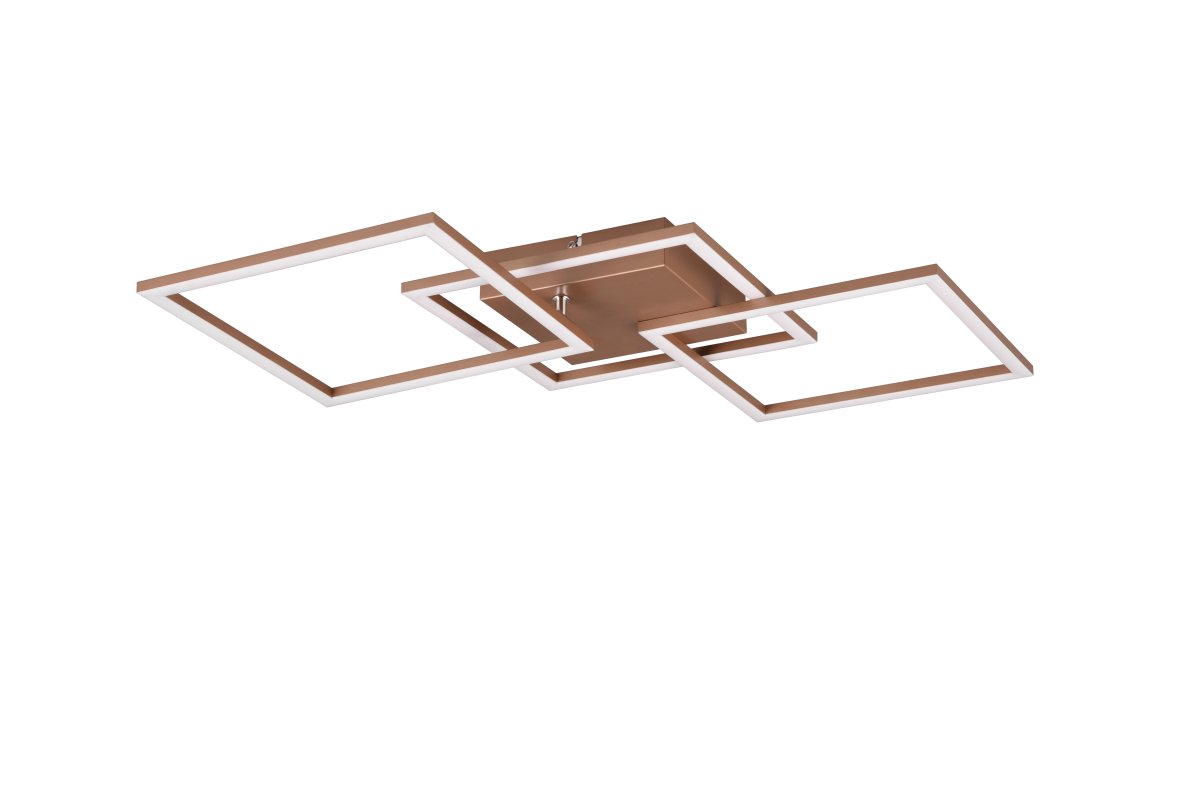 Trail 74cm Bruin plafondlamp Van Trio Lighting - De elegante combinatie van tijdloos "Koffie" De kleur en het hoogwaardige metaal geven de lamp een verfijnde uitstraling en cre&euml;ren tegelijkertijd een aangename sfeer in de kamer.