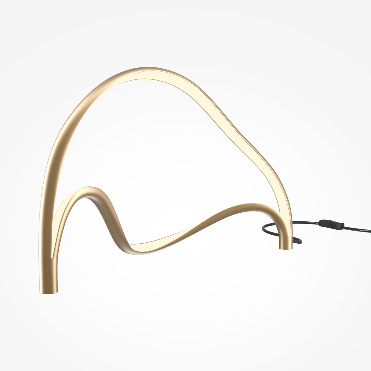 Plons 25cm Messing tafellamp Van Maytoni - Het beschikt over een ingebouwde LED-lichtbron met een kleurtemperatuur van 3000K, die een aangenaam en warmwit licht geeft.