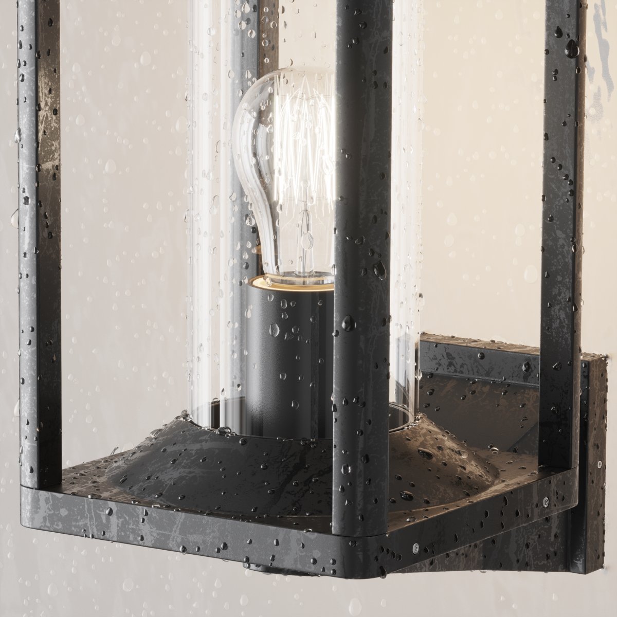 Cell Grafiet buitenlamp Van Maytoni - Dankzij het open ontwerp en het stevige metalen frame verspreidt de lamp een warm en uitnodigend licht, ideaal voor zowel binnen- als buitenomgevingen.