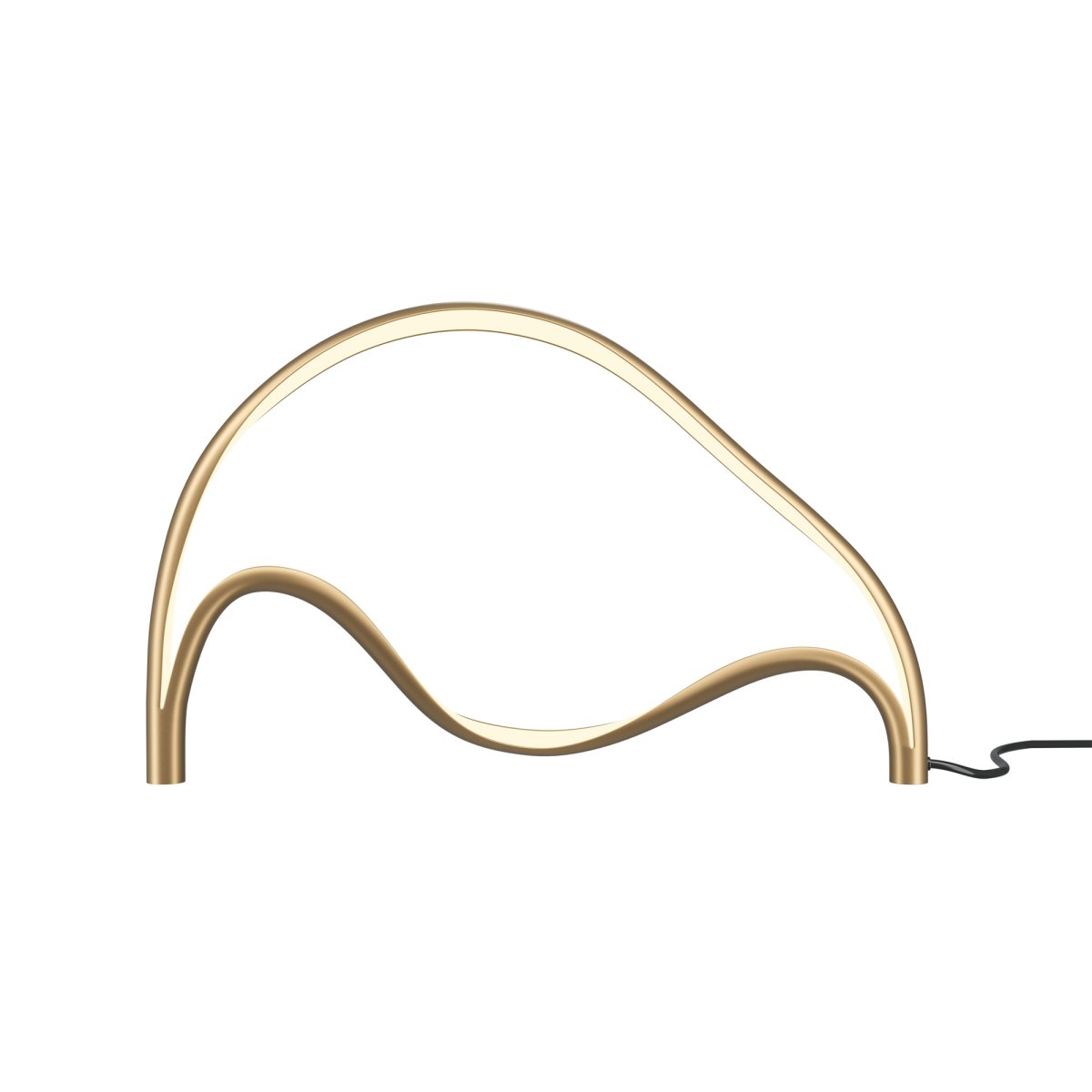 Plons 25cm Messing tafellamp Van Maytoni - Het beschikt over een ingebouwde LED-lichtbron met een kleurtemperatuur van 3000K, die een aangenaam en warmwit licht geeft.