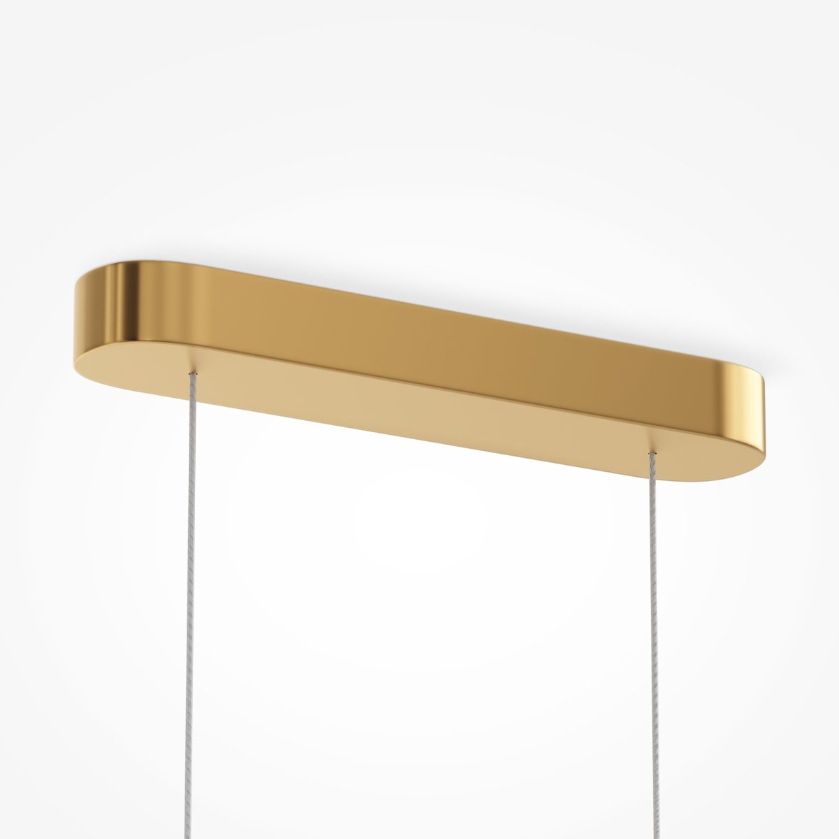 Amulet 110cm Goud hanglamp Van Maytoni - Met een rij elegante glazen bollen en een stijlvol gouden frame zorgt het voor een fantastische lichtstroom die de sfeer in elke kamer verbetert.