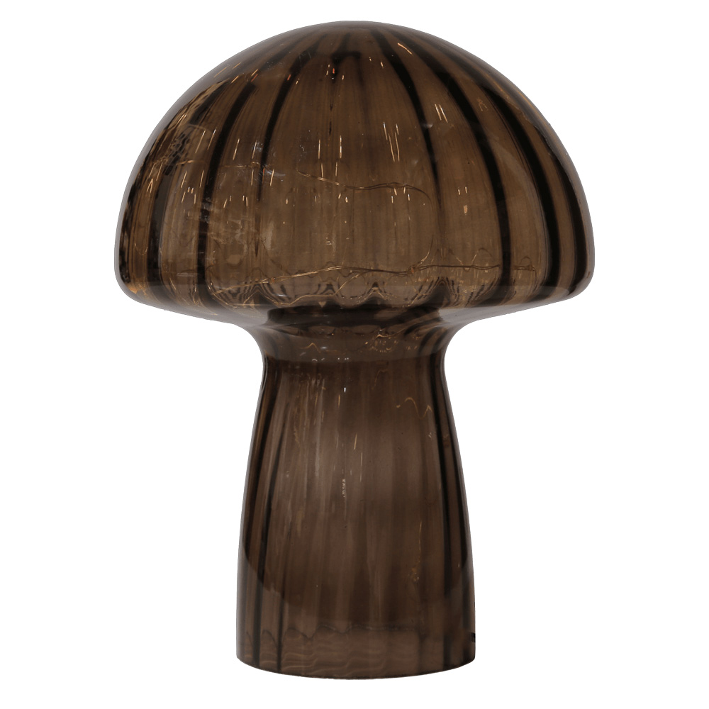 Mushroom 23cm Kastanjebruin tafellamp Van Pixie Design - De lamp is voorzien van een timer en een praktische 5-staps dimmer, waarmee u het licht naar wens kunt aanpassen.