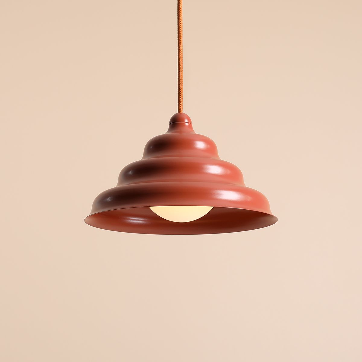Wave Ø23 Oranje hanglamp Van Artera - Wave is een moderne hanglamp met een retrodesign, waardoor het een veelzijdige lamp is die in elk huis past.