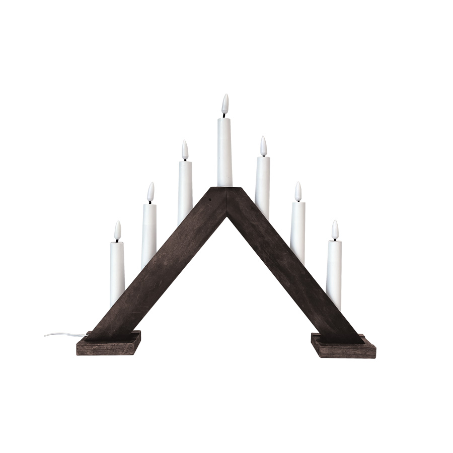 Sara Hout Van Pixie Design - Sara is een klassieke kandelaar met zeven armen, gemaakt van hout.
