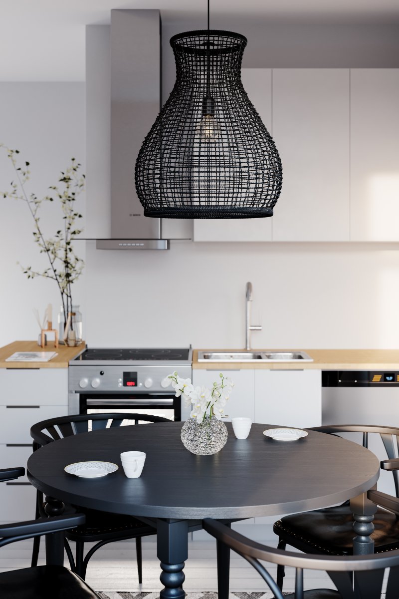 Seagrass Ø50 Zwart hanglamp Van By Rydéns - Heeft uw huis een natuurlijke stijl en wilt u een eenvoudige, mooie lamp die de sfeer versterkt?