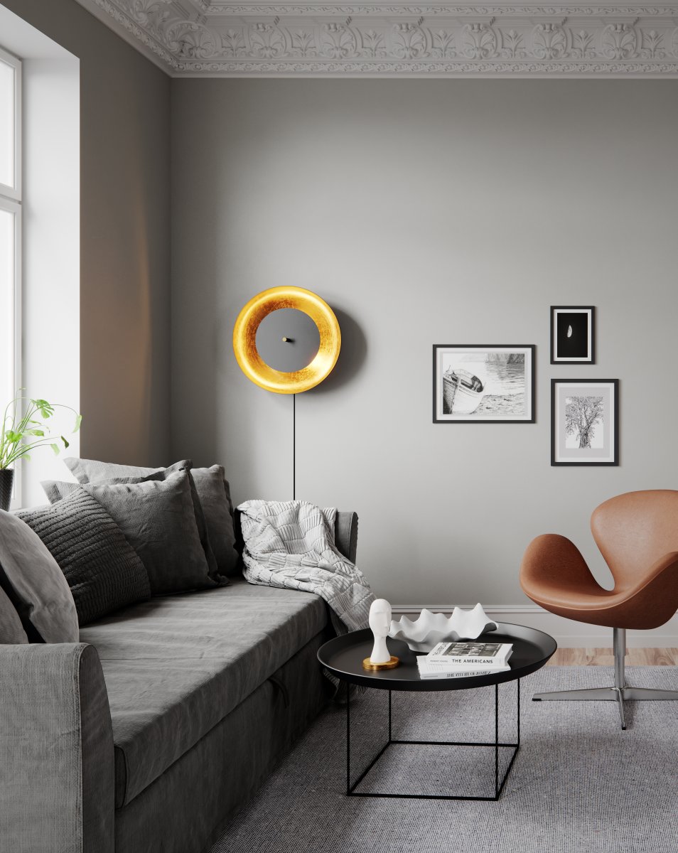 Shelby Ø50 Matzwart wandlamp Van By Rydéns - De Shelby wandlamp combineert vorm en functie op naadloze wijze en biedt zowel praktische verlichting als een opvallend artistiek detail dat uw leefruimte echt zal verfraaien.