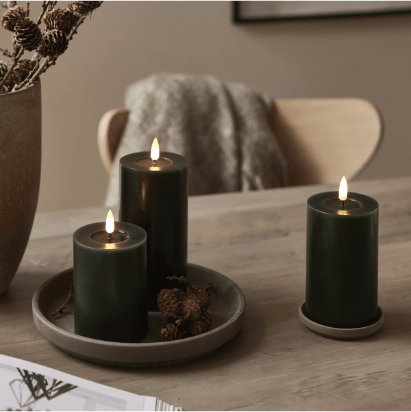 LED Stompkaars Flamme Flow Groente Van Star Trading - Deze LED-lamp is een prachtige decoratie, zowel alleen als in een groepje met andere lampen uit de Flamme-serie.