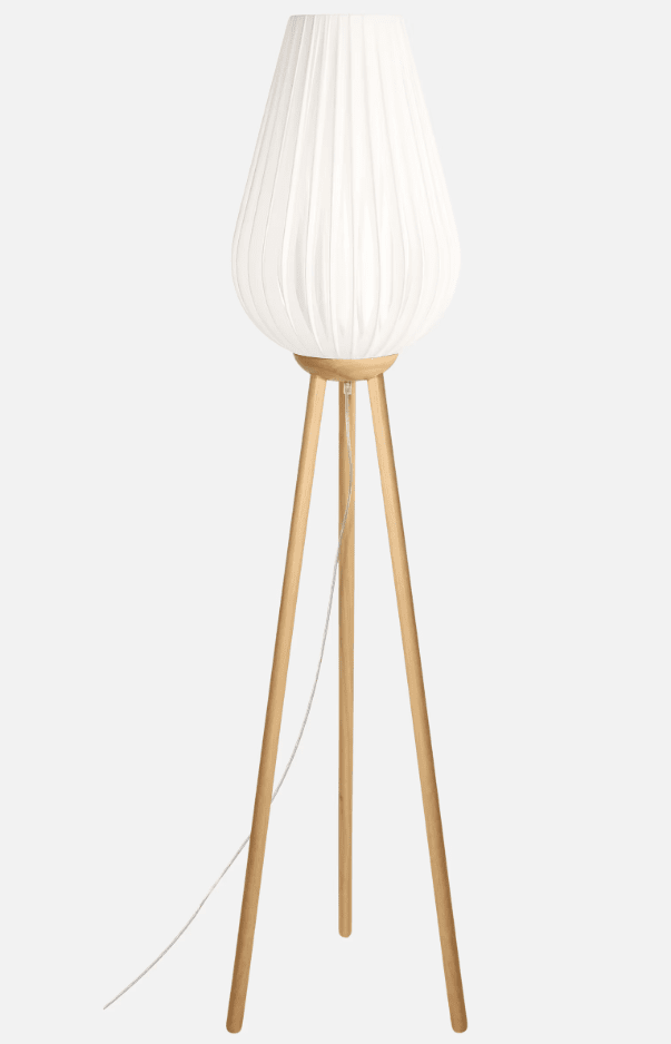 Swea Natuur vloerlamp Van Globen Lighting - Staande lamp van geolied gedraaid essenhout.