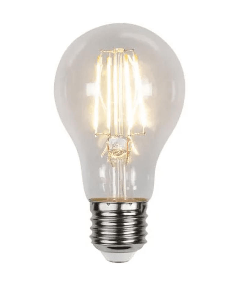 E27 normal sensor 7W 2200K Transparant Van Unison - Ideaal voor gebruik in zowel binnen- als buitenomgevingen waar automatisch licht nodig is.