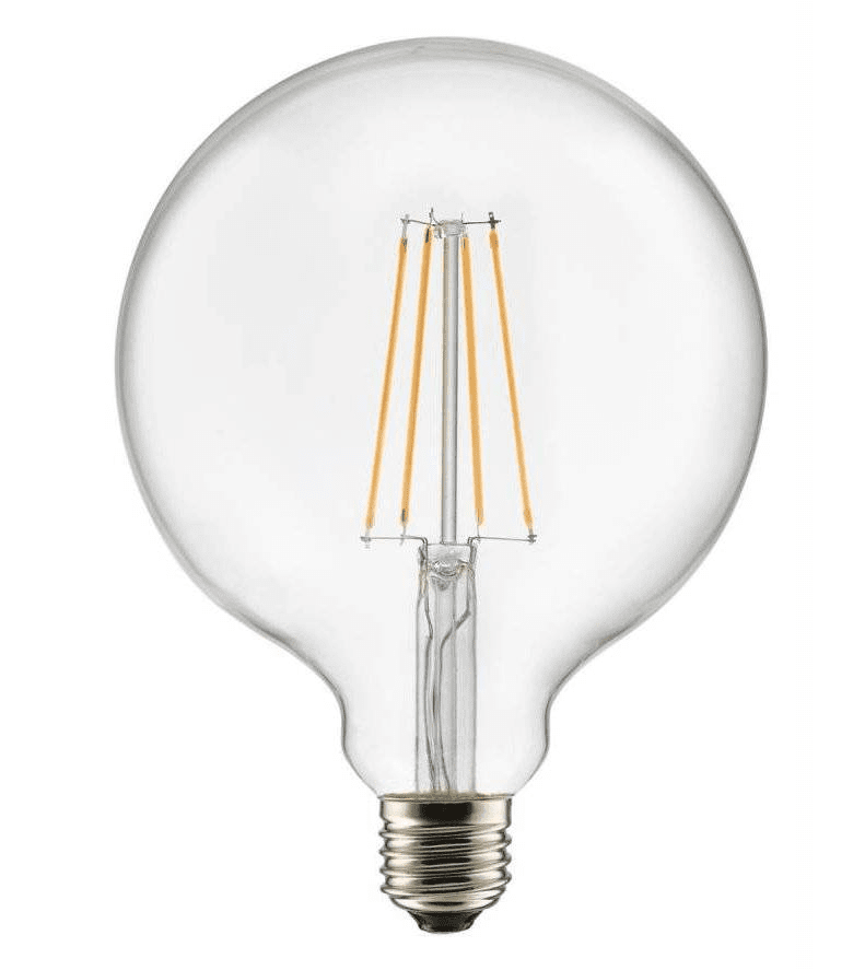 E27 Globe 7,5W 2200K Dimbaar Transparant Van Unison - Verbeter uw verlichting met de UNI-LEDISON globe 125mm helder E27, een stijlvolle 7,5W LED-lichtbron.