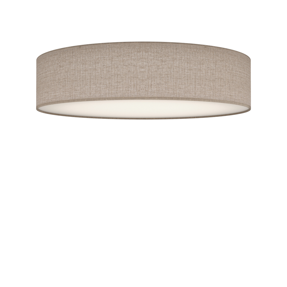  Soft Ø60 Beige linnen plafondlamp Van Belid - De lampenkap van linnen in een natuurlijke beige kleur is gecombineerd met een witte voetplaat die zorgt voor een gelijkmatig en niet-verblindend licht.