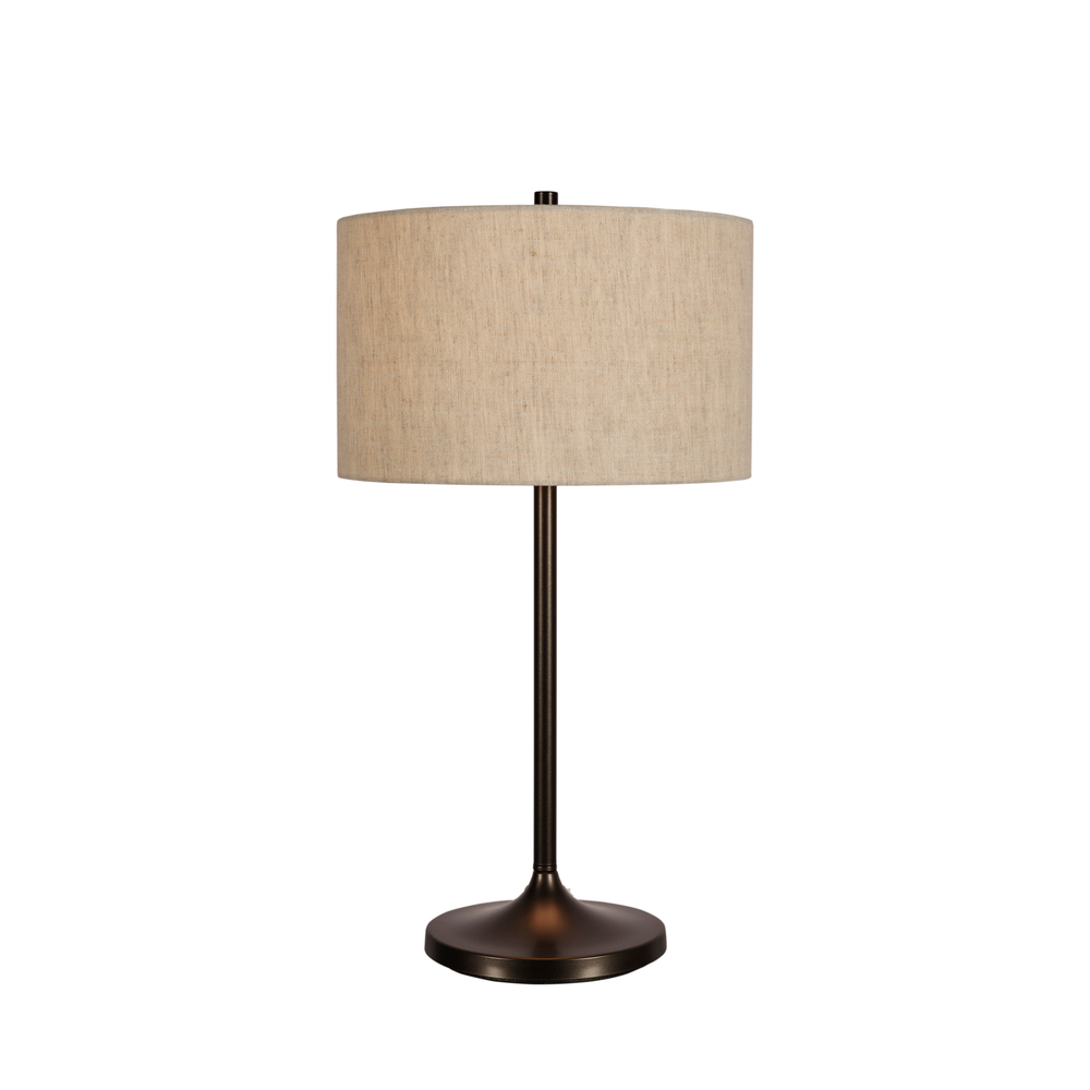 Soft 64cm Natuur/brons tafellamp Van Belid - De Soft tafellamp is een stijlvolle en harmonieuze lamp met een kap van natuurlijk, Europees linnen en een voet met een metallic bronzen afwerking.