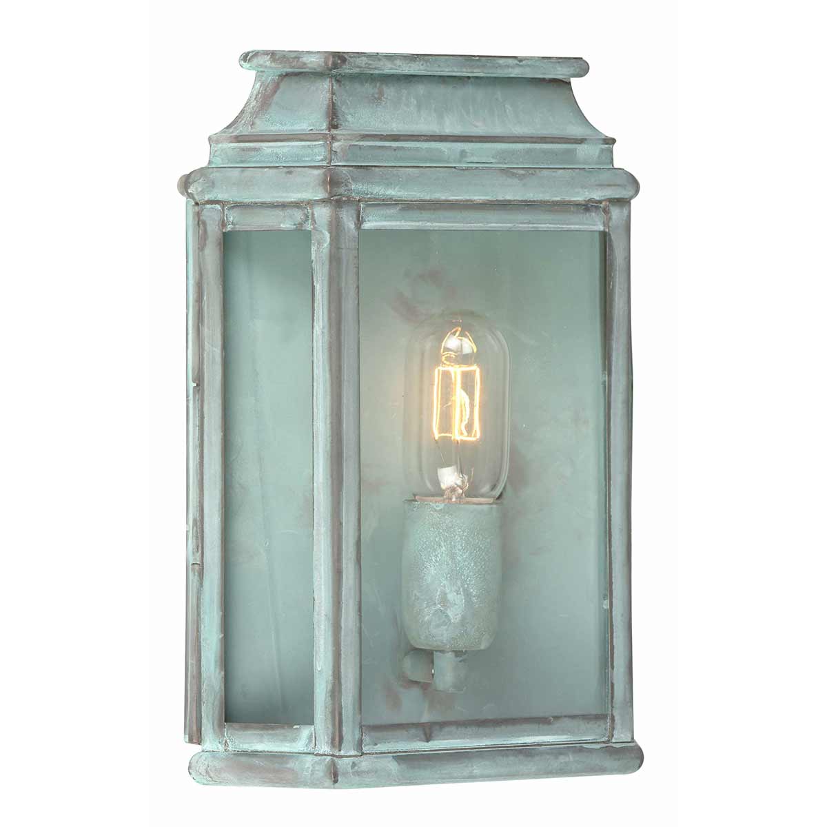 St Martins 30cm Geoxideerd koper Van Elstead Lighting - Gemaakt van massief messing en helder glas, het is een stevige en duurzame constructie die in de loop van de tijd een prachtige patina krijgt.
