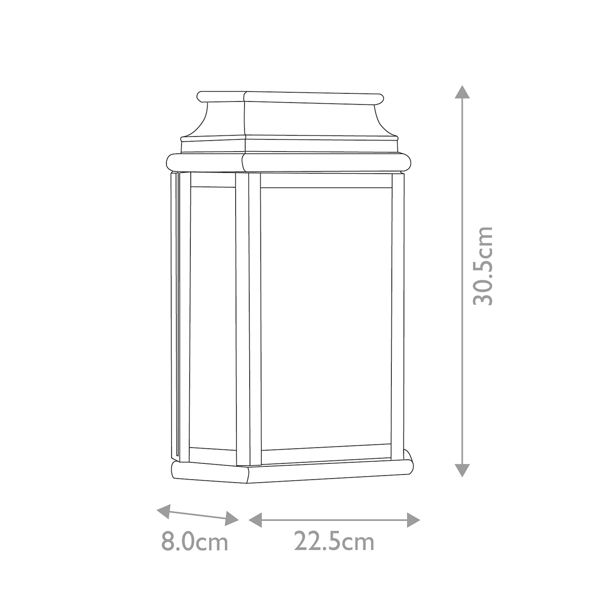 St Martins 30cm Geoxideerd koper Van Elstead Lighting - Gemaakt van massief messing en helder glas, het is een stevige en duurzame constructie die in de loop van de tijd een prachtige patina krijgt.