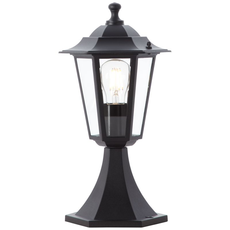 Carleen 36cm Zwart Van Brilliant - Hij is gemakkelijk te plaatsen waar al een voetstuk aanwezig is en vormt een discreet maar functioneel element in de buitenomgeving.