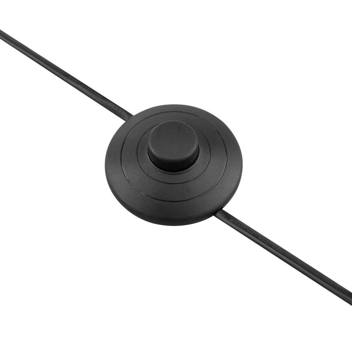 Vessa Zwart vloerlamp Van Brilliant - Vessa is een stijlvolle vloerlamp van zwart metaal met een witte kunststof kap die de lamp een zachte en elegante uitstraling geeft.