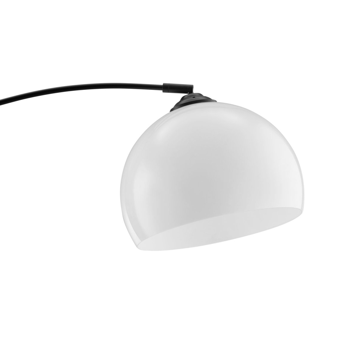 Vessa Zwart vloerlamp Van Brilliant - Vessa is een stijlvolle vloerlamp van zwart metaal met een witte kunststof kap die de lamp een zachte en elegante uitstraling geeft.