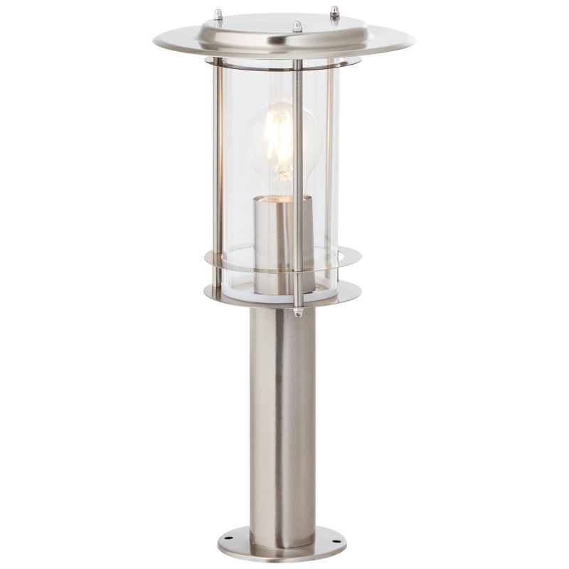 York 40cm Staal lichtpaaltjes Van Brilliant - Hij is eenvoudig te installeren waar al een basis aanwezig is en vormt een discreet maar functioneel element in de buitenomgeving.