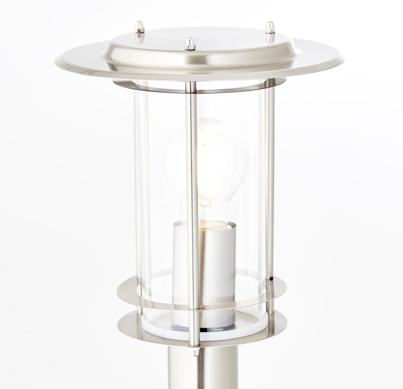 York 100cm Staal lichtpaaltjes Van Brilliant - Met een hoogte van 1 meter biedt hij een duidelijke oriëntatie in het donker en is hij tegelijkertijd een stijlvolle blikvanger in de buitenomgeving.