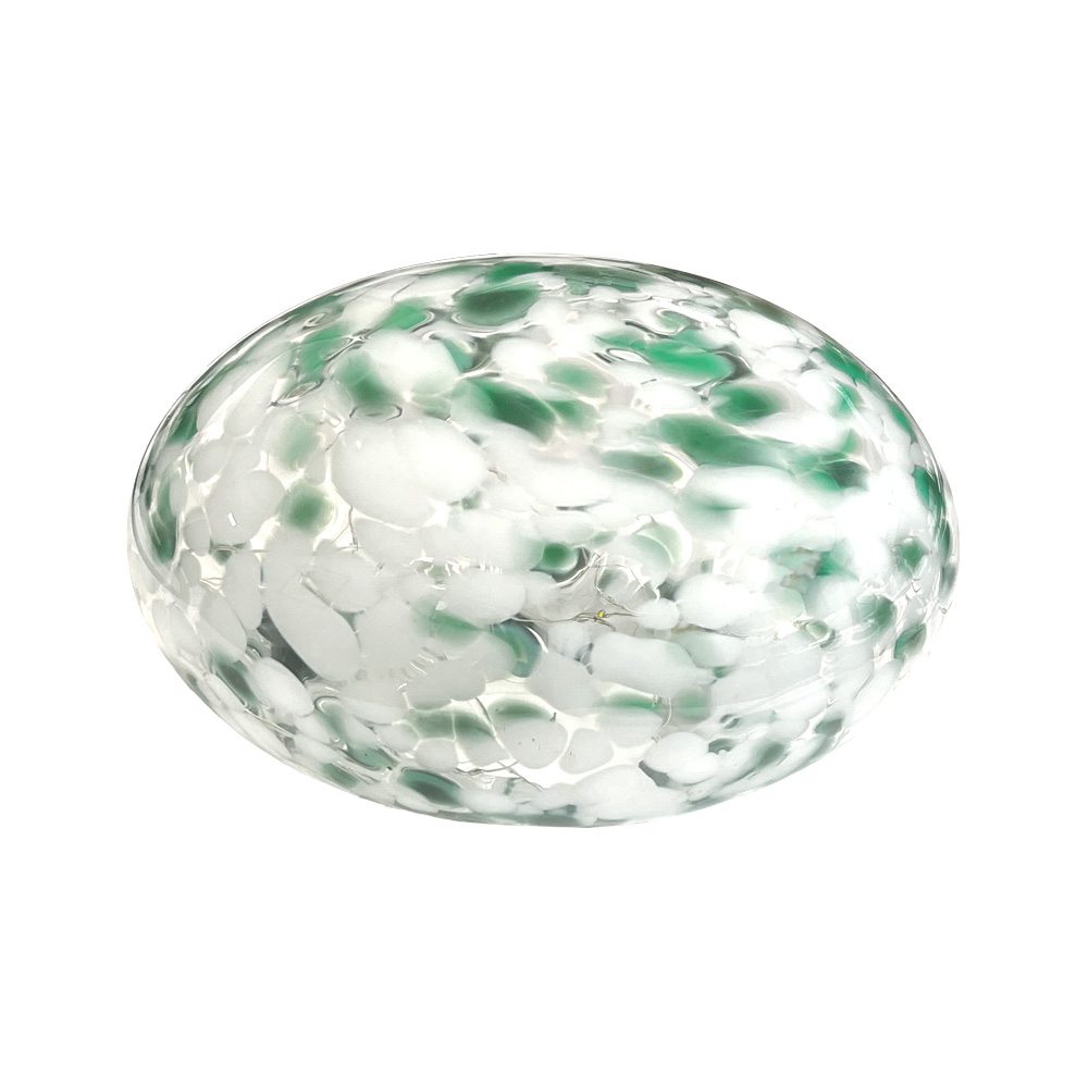 Sten 15cm Groen/Wit tafellamp Van Pixie Design - De stenen lamp van Pixie Design heeft een prachtig design met een gemarmerd oppervlak in groen en wit.