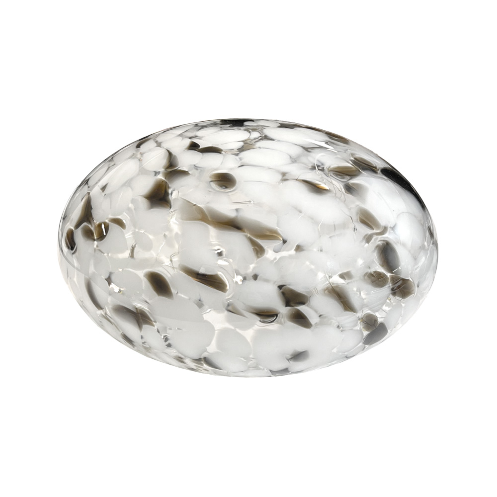 Sten 15cm Zwart-wit tafellamp Van Pixie Design - De stenen lamp van Pixie Design heeft een prachtig design met een gemarmerd oppervlak in zwart en wit.