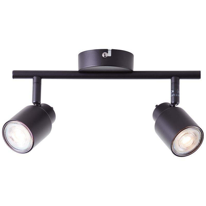 Andres 2 Zwart spot Van Brilliant - Het licht kan worden gericht om details te accentueren of grotere delen van de kamer te verlichten, en de lamp kan zowel aan het plafond als aan de muur worden bevestigd.
