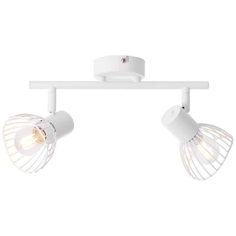 Elhi 2 Wit spot Van Brilliant - De lamp kan zowel aan het plafond als aan de muur worden bevestigd en dankzij de verstelbare lampenkoppen kun je het licht gemakkelijk op details richten of de hele kamer verlichten.