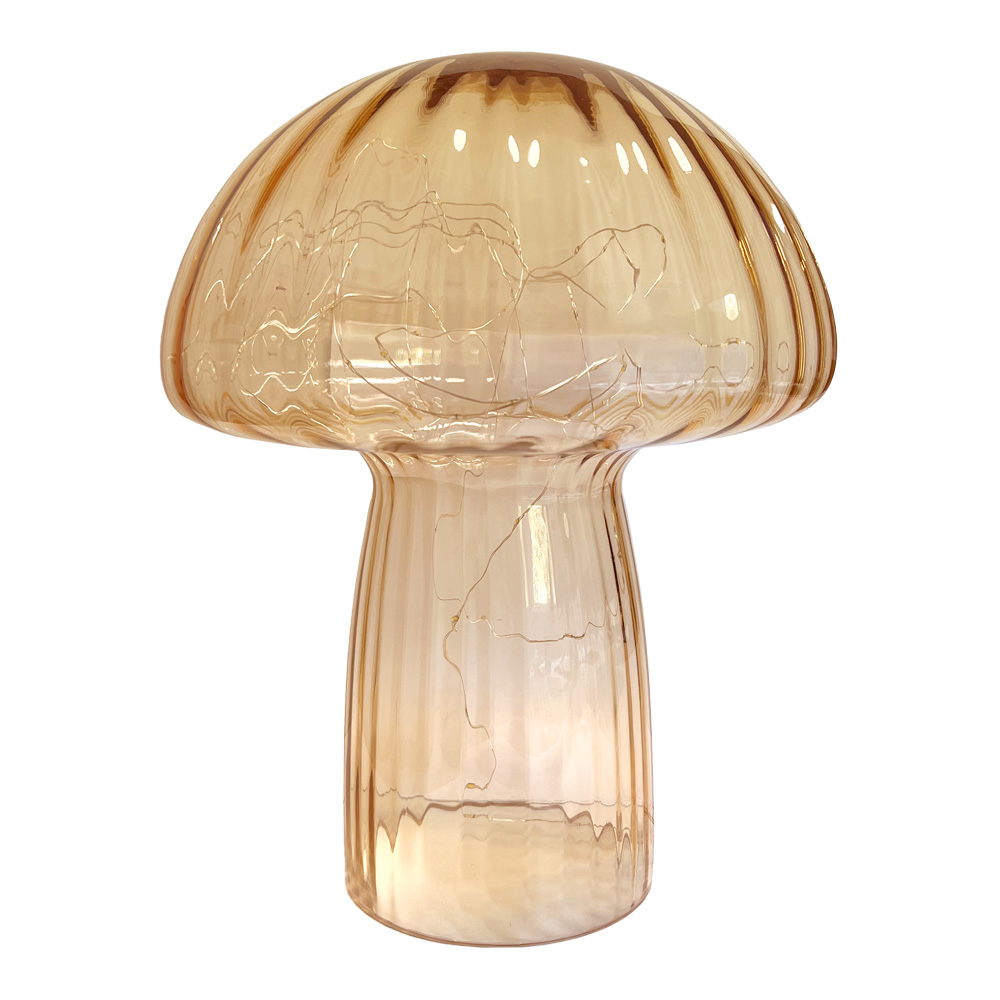 Mushroom 35cm Beige tafellamp Van Pixie Design - De lamp is voorzien van een timer en een praktische 5-staps dimmer, waarmee u het licht naar wens kunt aanpassen.