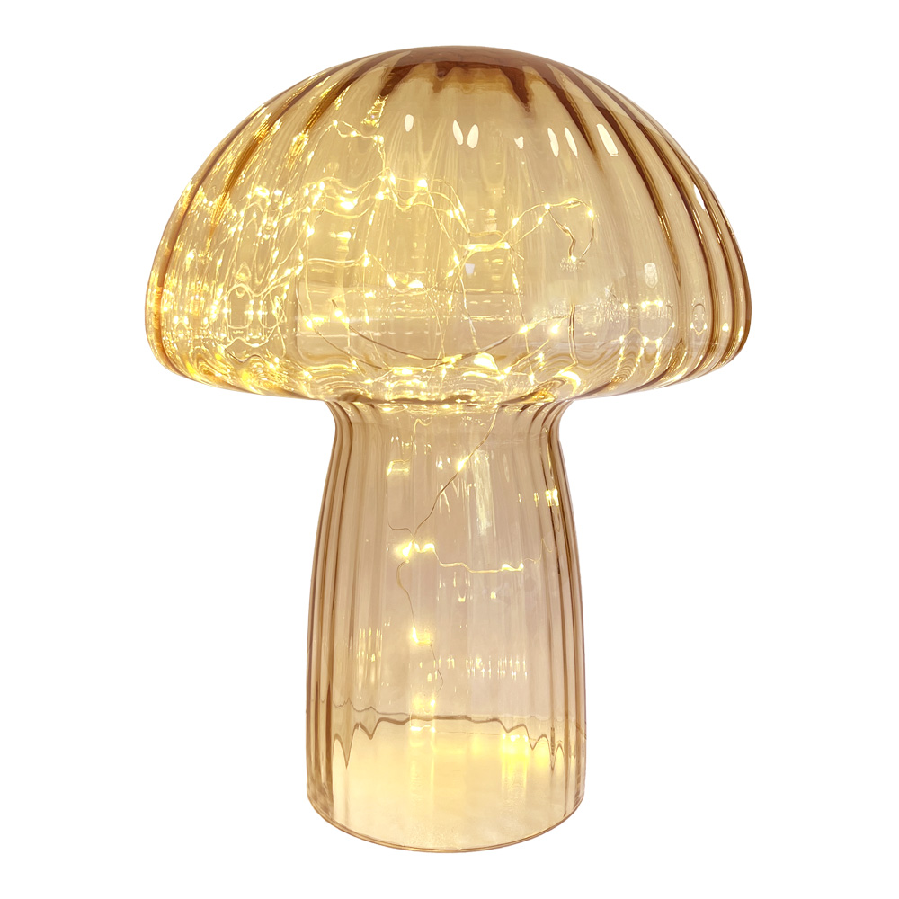 Mushroom 35cm Beige tafellamp Van Pixie Design - De lamp is voorzien van een timer en een praktische 5-staps dimmer, waarmee u het licht naar wens kunt aanpassen.