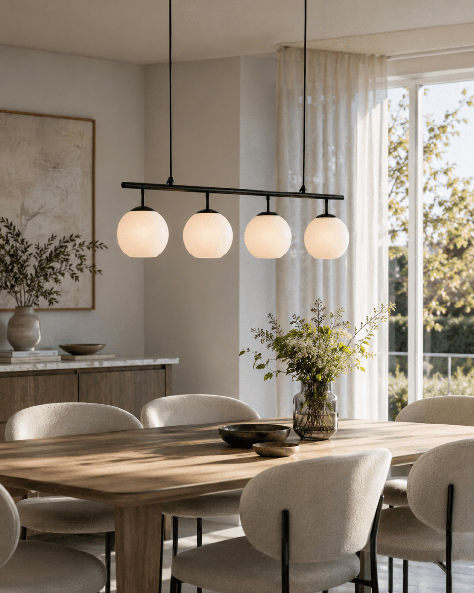 Globi 4 78cm Zwart-wit hanglamp Van Nordic Lighting - Globi is een decoratieve blikvanger die zowel in moderne als in meer klassieke interieurs perfect tot zijn recht komt.