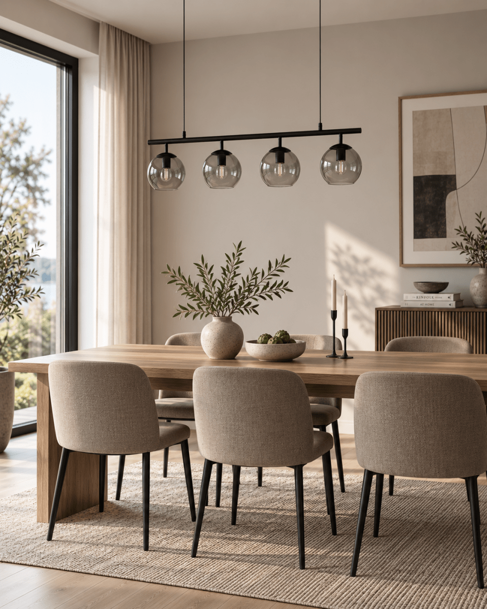 Globi 4 78cm Zwart/Rookkleurig hanglamp Van Nordic Lighting - Globi is een decoratieve blikvanger die zowel in moderne als in meer klassieke interieurs goed tot zijn recht komt.