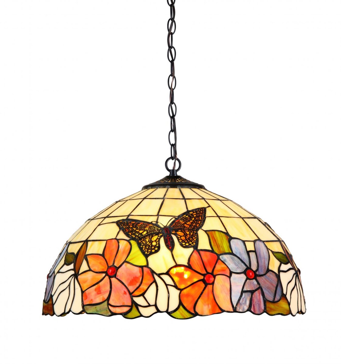  Tropisk Ø50 Veelkleurig Van Norrsken Design - Tropical is een klassieke Tiffanylamp met een prachtig design met serpentijnen in verschillende kleuren.
