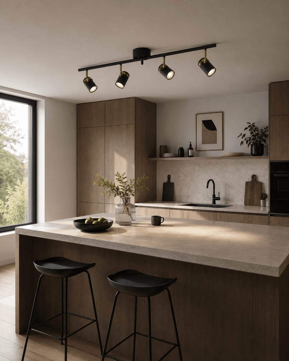 Lynx 4 Zwart spot Van Nordic Lighting - Plaats hem in de hal, keuken of slaapkamer.