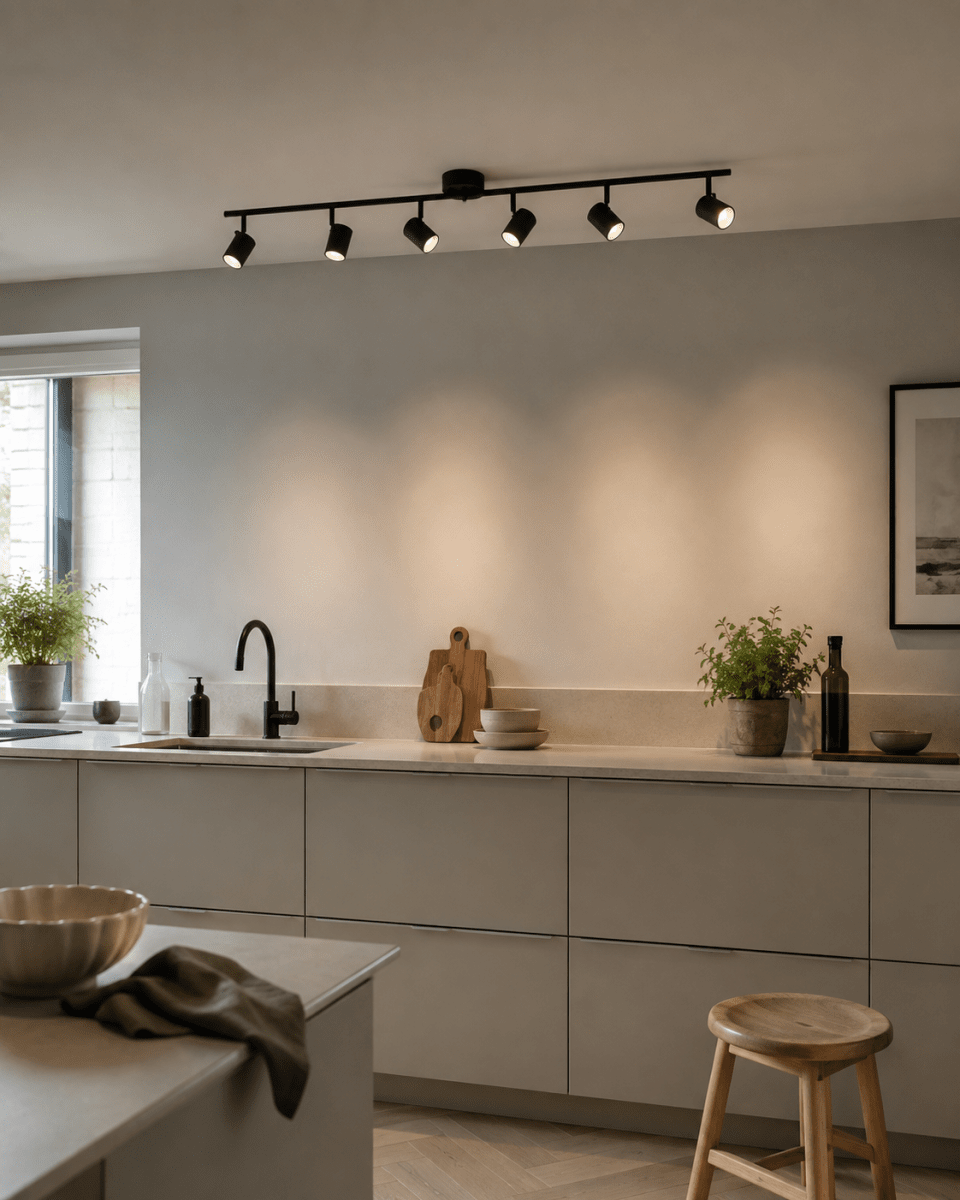 Omega 6 Zwart spot Van Nordic Lighting - Plaats hem in de hal, keuken of slaapkamer.