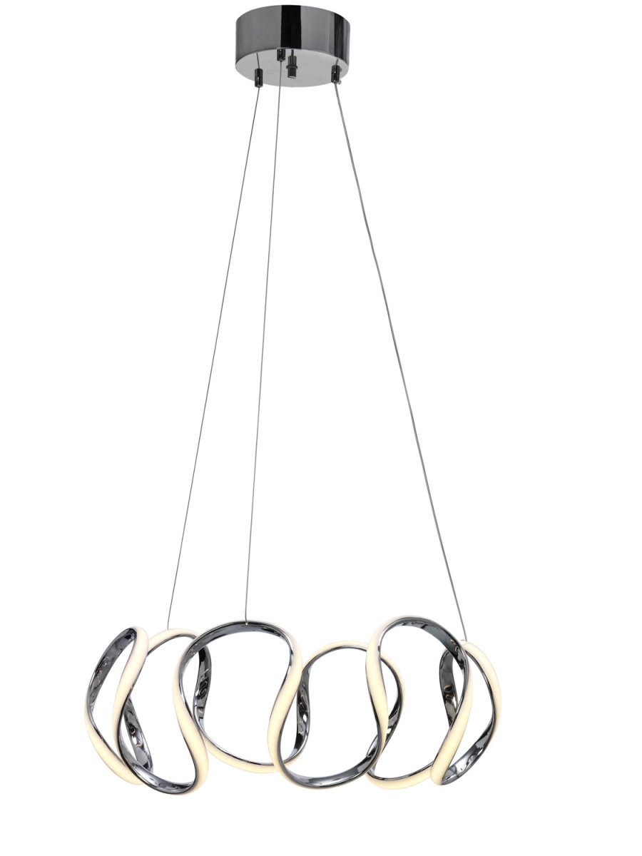 Wave Ø55 Chroom hanglamp Van Cottex - Dankzij de ingebouwde 3-staps dimmer kunt u de helderheid eenvoudig aanpassen met een standaard wandschakelaar.