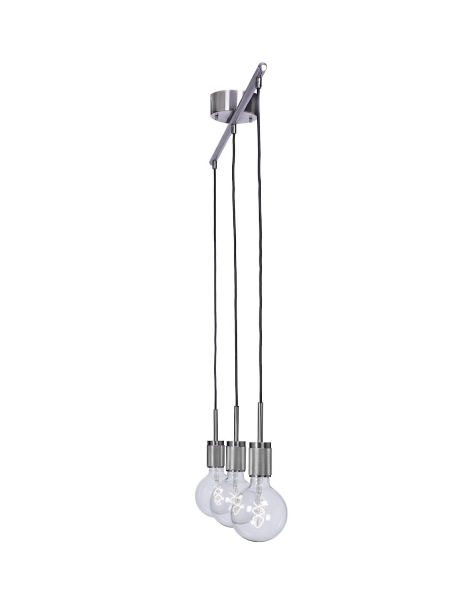 Rille 85cm Geborsteld chroom hanglamp Van Cottex - Rille is een stijlvolle metalen hanglamp met een geborsteld chroomafwerking die een moderne en elegante uitstraling geeft.