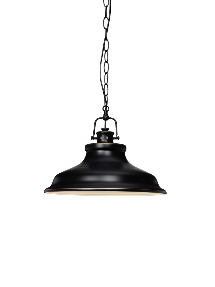 New Haven Ø37 Antiek zwart hanglamp Van Cottex - De New Haven hanglamp in metaal met een zwarte antieke afwerking is een stijlvolle lamp met een vintage-geïnspireerd design.