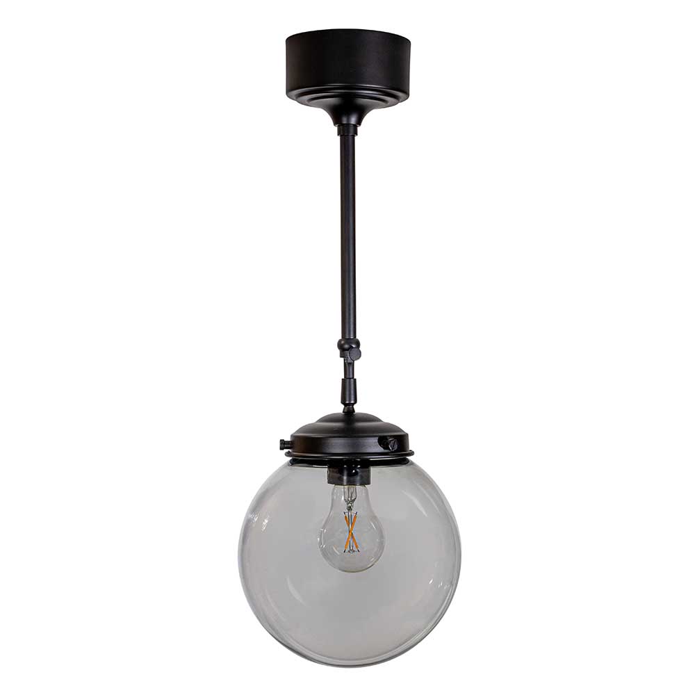 Mora Ø20 Zwart plafondlamp Van Armaturhantverk - De ophanghoogte is verstelbaar van 35 tot 54 cm.