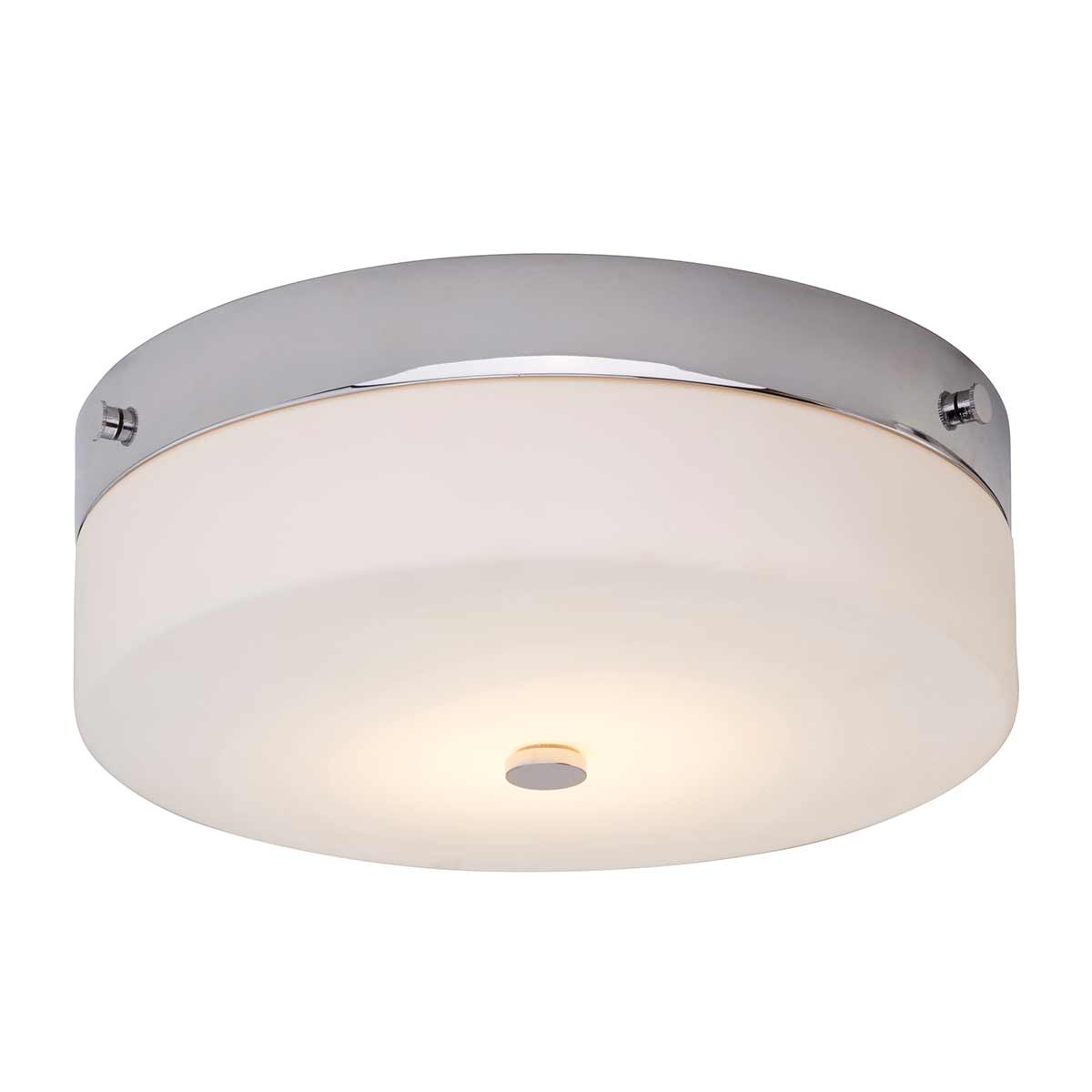 Tamar Ø30 Gepolijst chroom badkamerlamp Van Elstead Lighting - De plafondlamp Tamar in gepolijst chroom is een stijlvolle en functionele verlichtingsoplossing, perfect voor badkamers dankzij de IP44-classificatie, maar ook geschikt voor gangen en kamers met lage plafonds.