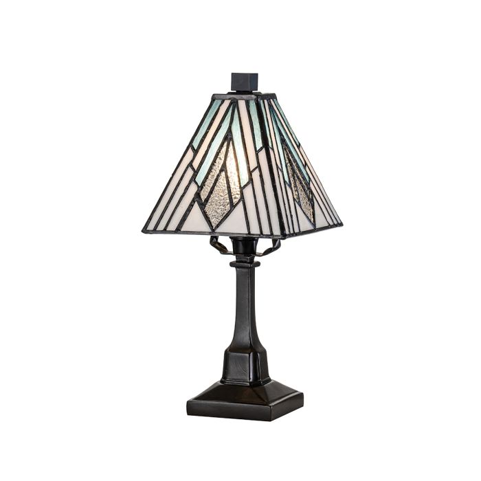 Alderley 32cm Veelkleurig Van Elstead Lighting - De metalen onderdelen hebben een diepe vintage bronzen afwerking en een klassiek art-decodesign, wat zorgt voor een tijdloze en elegante uitstraling.