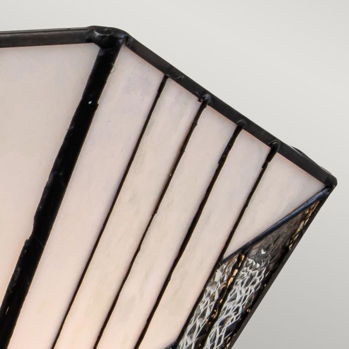 Alderley 30cm Veelkleurig Van Elstead Lighting - De metalen onderdelen hebben een diepe vintage bronzen afwerking en een klassiek art-decodesign, wat zorgt voor een tijdloze en elegante uitstraling.