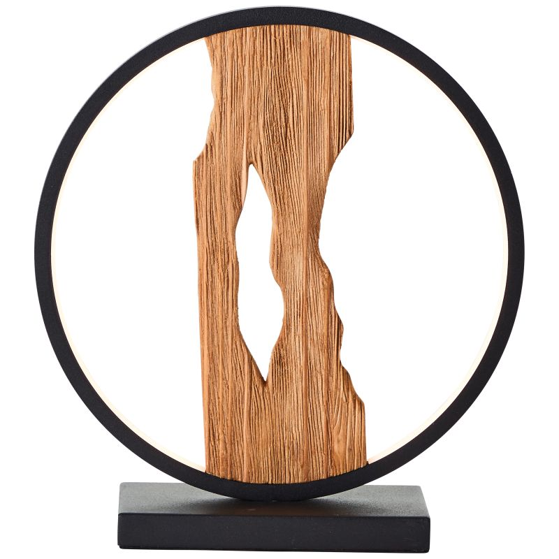 Chaumont 28cm Hout tafellamp Van Brilliant - De geïntegreerde led-lichtbron zorgt voor een hoge lichtsterkte met een laag energieverbruik.