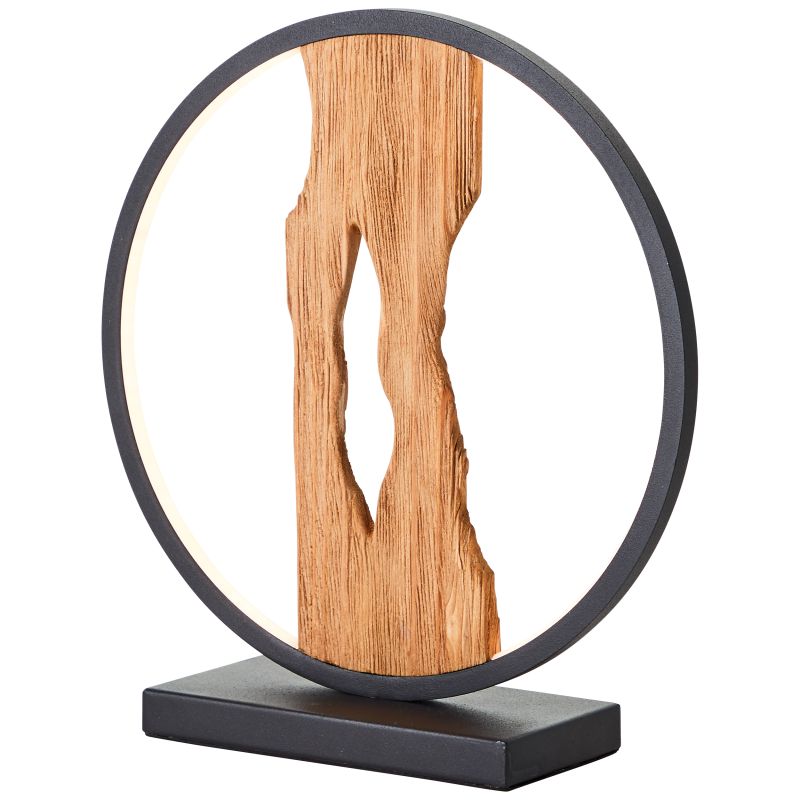 Chaumont 28cm Hout tafellamp Van Brilliant - De geïntegreerde led-lichtbron zorgt voor een hoge lichtsterkte met een laag energieverbruik.