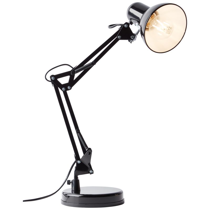 Henry 50cm Zwart bureaulamp Van Brilliant - Henry is een flexibele tafellamp die zowel in de woonkamer en slaapkamer als op het bureau past.