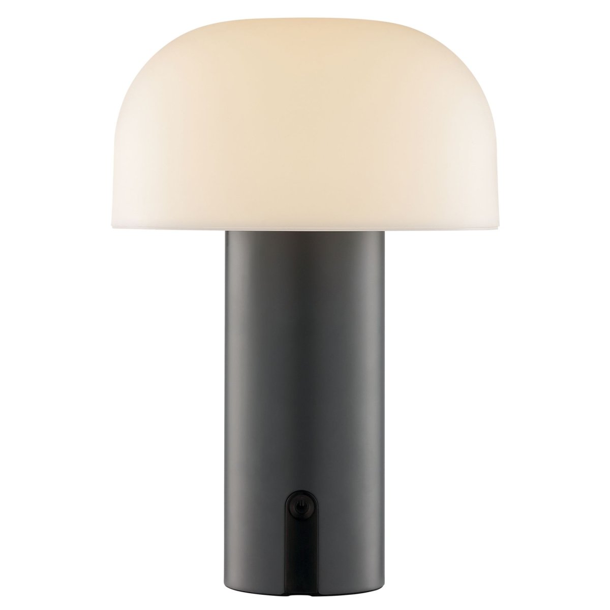 Mattis 20cm Grijs Draagbare Van Brilliant - De lamp is in 3 stappen dimbaar via de aan/uit-schakelaar op de voet, waardoor de helderheid eenvoudig naar wens kan worden aangepast.