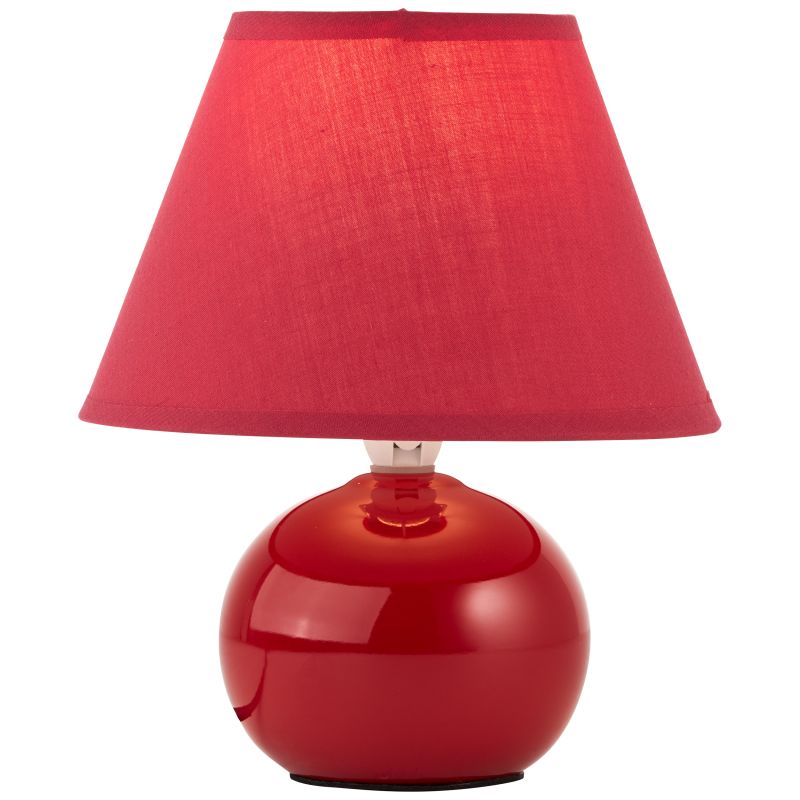 Primo 23cm ROOD tafellamp Van Brilliant - Wordt geleverd met een snoer van 1 meter, schakelaar en stekker.